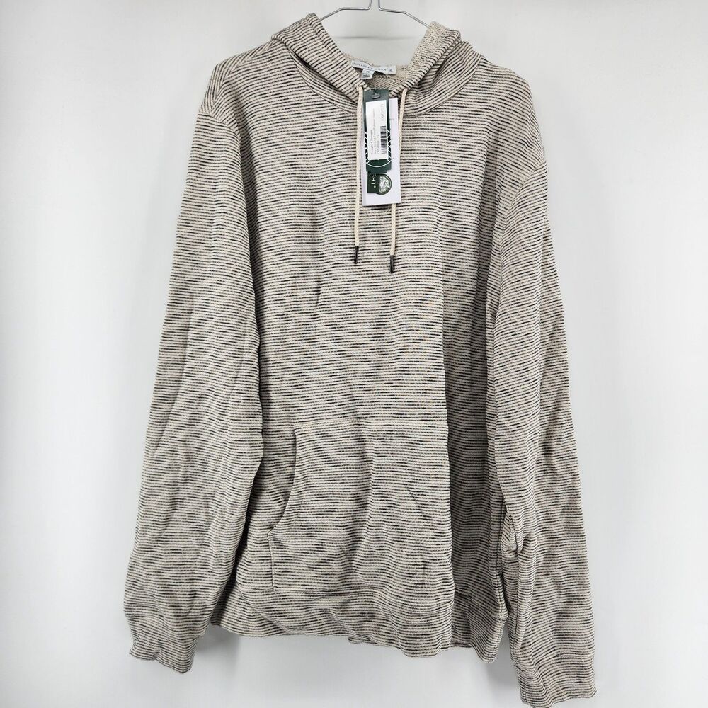 Threads 4 Thought Men's XL Nico Striped Terry Pullover Hoodie NWT